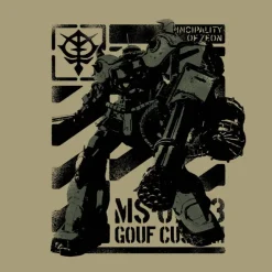 Mobile Suit Gundam: Requiem for Revenge: Midnighters Gouf Custom T-Shirt / SAND KHAKI-M