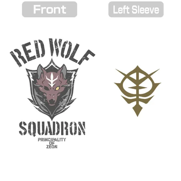 Mobile Suit Gundam: Requiem of Vengeance: Red Wolf Team T-Shirt / WHITE-S