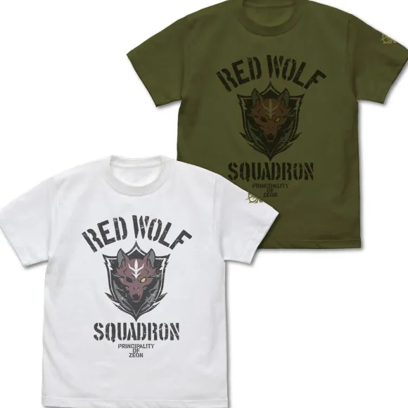 Mobile Suit Gundam: Requiem of Vengeance: Red Wolf Team T-Shirt / WHITE-M