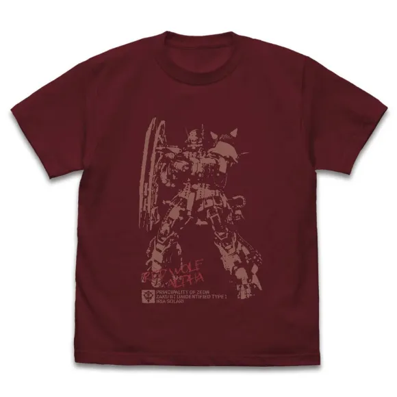 Mobile Suit Gundam: Requiem of Vengeance: Unidentified Zaku II Solari Unit T-Shirt / BURGUNDY-M