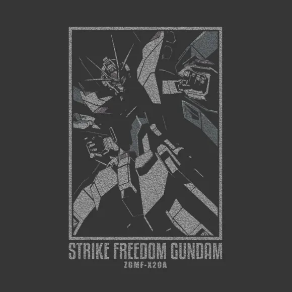 Mobile Suit Gundam Seed Destiny: Strike Freedom Gundam T-Shirt / Sumi-XL