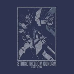 Mobile Suit Gundam SEED DESTINY: Strike Freedom Gundam T-shirt Indigo M