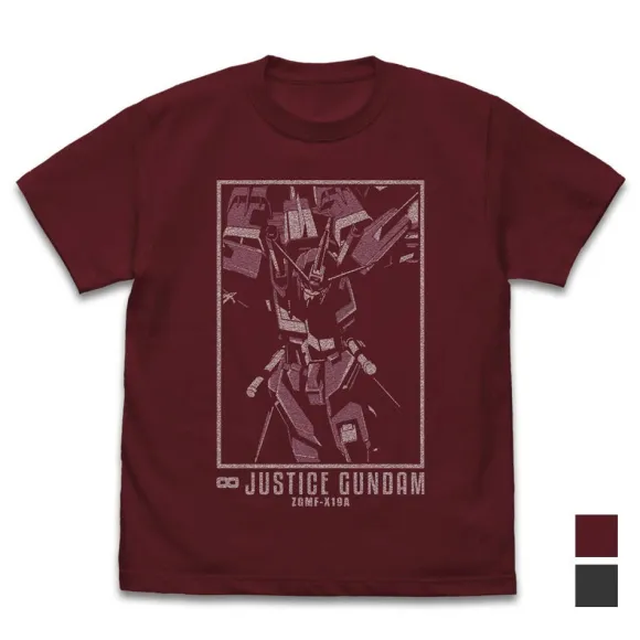 Mobile Suit Gundam Seed Destiny: Infinite Justice Gundam T-Shirt / Burgundy-M