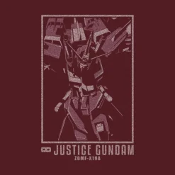 Mobile Suit Gundam Seed Destiny: Infinite Justice Gundam T-Shirt / Burgundy-Xl