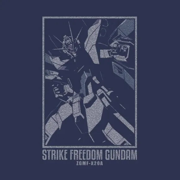 Mobile Suit Gundam SEED DESTINY: Strike Freedom Gundam T-shirt Indigo S