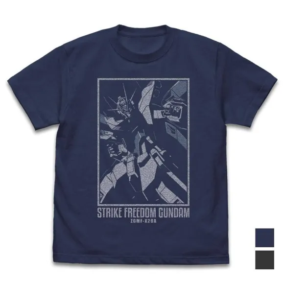 Mobile Suit Gundam SEED DESTINY: Strike Freedom Gundam T-shirt Indigo S