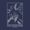Mobile Suit Gundam SEED DESTINY: Strike Freedom Gundam T-shirt Indigo XL