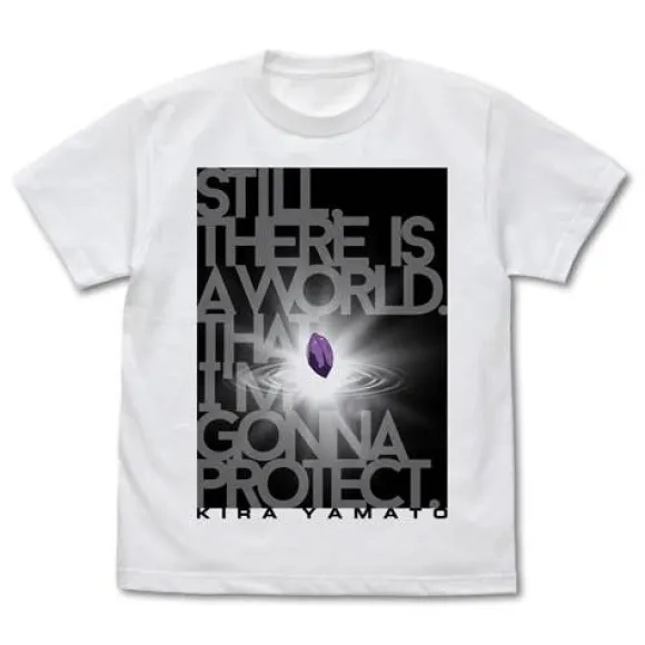 Mobile Suit Gundam SEED: Still There Is a World That I'm Gonna Protect T-shirt English Ver.: White - M