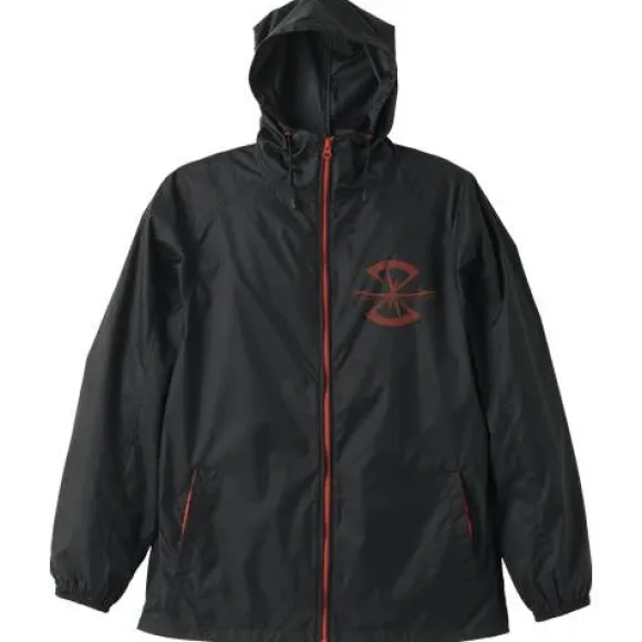 Mobile Suit Gundam SEED: Z.A.F.T Hooded Windbreaker / Black x Red - XL