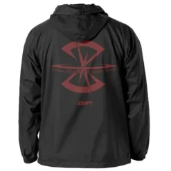 Mobile Suit Gundam SEED: Z.A.F.T Hooded Windbreaker / Black x Red - XL