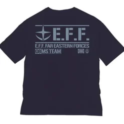 Mobile Suit Gundam: The 08Th Ms Team Big Silhouette T-Shirt / Navy-L