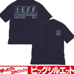 Mobile Suit Gundam: The 08Th Ms Team Big Silhouette T-Shirt / Navy-L