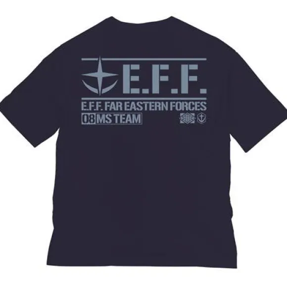 Mobile Suit Gundam: The 08th MS Team Big Silhouette T-shirt Navy L