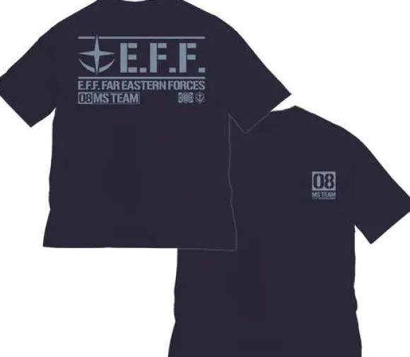 Mobile Suit Gundam: The 08th MS Team Big Silhouette T-shirt Navy L