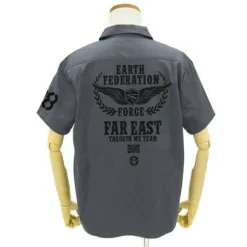 Mobile Suit Gundam: The 08th MS Team E.F.F. Patch-Based Work Shirt : Gray-M