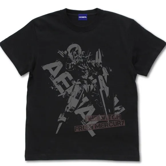 Mobile Suit Gundam The Witch From Mercury: Gundam Aerial T-shirt BLACK L