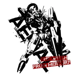 Mobile Suit Gundam The Witch From Mercury: Gundam Aerial T-shirt WHITE M