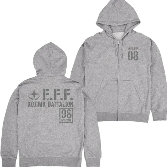 Mobile Suit Gundam 08th MS Platoon: Zip Hoodie / Mix Gray-M