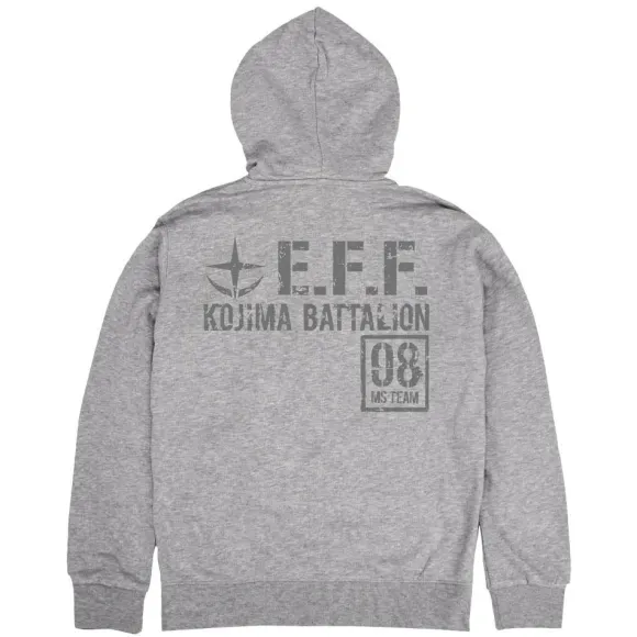 Mobile Suit Gundam 08th MS Platoon: Zip Hoodie / Mix Gray-XXL