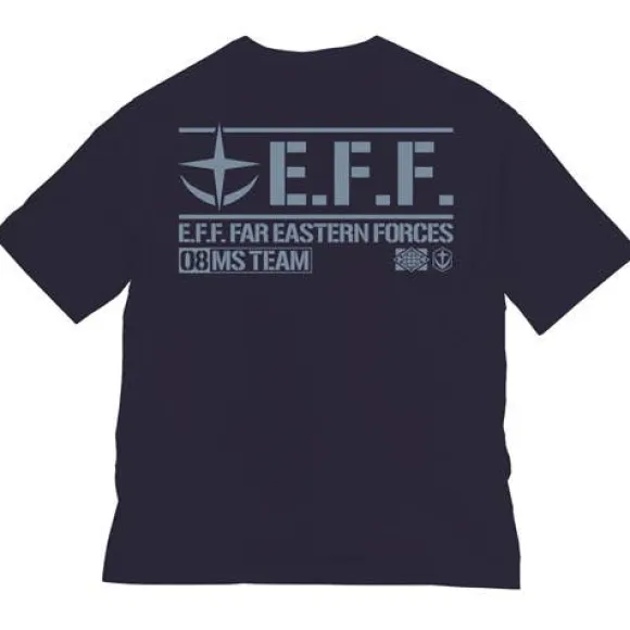 Mobile Suit Gundam 08th MS Platoon: 08th MS Platoon Big Silhouette T-Shirt / Navy-XL