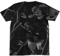 Mobile Suit Gundam Thunderbolt Full Armor Gundam All Print T-shirt Black XL