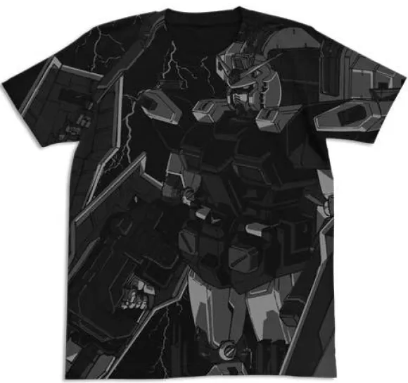 Mobile Suit Gundam Thunderbolt Full Armor Gundam All Print T-shirt Black M