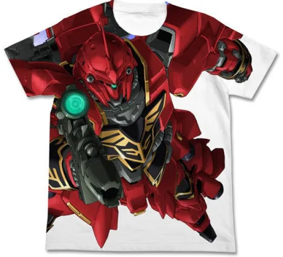 Mobile Suit Gundam Uc (Unicorn): Sinanju Full Graphic T-Shirt / White-M