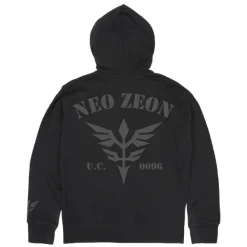 Mobile Suit Gundam Uc (Unicorn): Neo Zeon U.C.0096 Zip Hoodie / Black-L