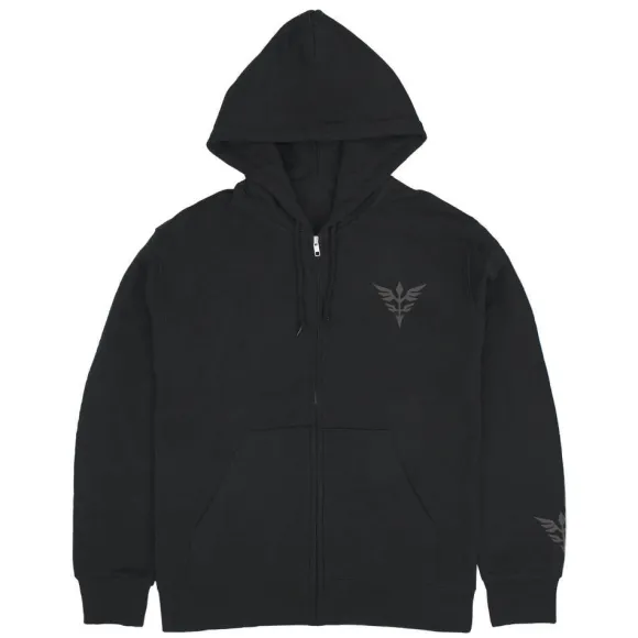 Mobile Suit Gundam Uc (Unicorn): Neo Zeon U.C.0096 Zip Hoodie / Black-XXL