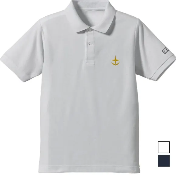 Mobile Suit Gundam: United Nation Troops Embroidered Polo Shirt WHITE S
