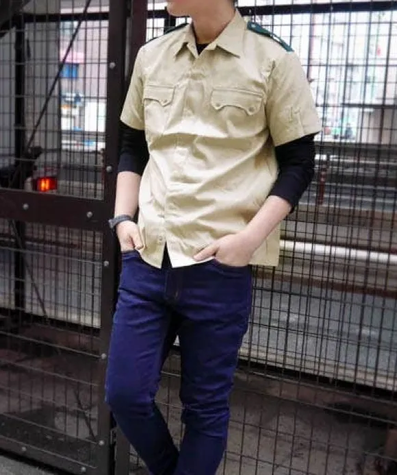 Mobile Suit Gundam Wing: Mariemaia Army Design Work Shirt: L