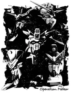 Mobile Suit Gundam Wing Operation Meteor MS T-shirt White S