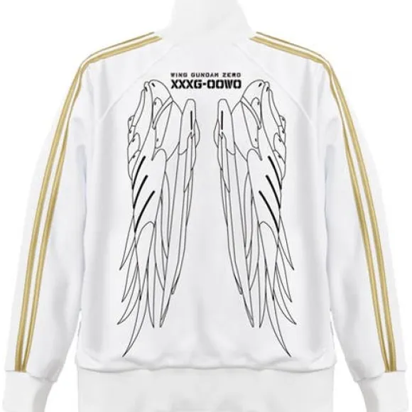 Mobile Suit Gundam Wing W Gundam Zero Jersey White x Gold S
