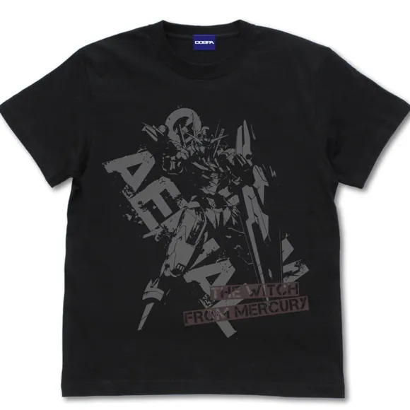 Mobile Suit Gundam: Witch Of Mercury: Gundam Aerial T-Shirt / Black-Xl