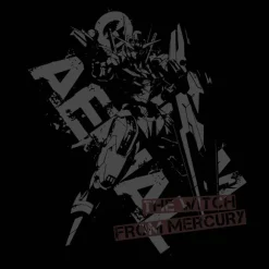 Mobile Suit Gundam: Witch Of Mercury: Gundam Aerial T-Shirt / Black-Xl