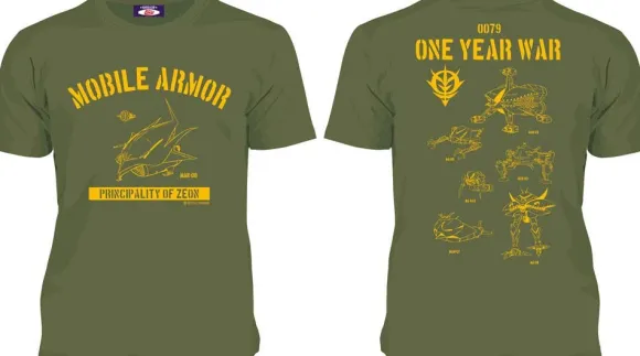 Mobile Suit Gundam x October Beast Zeon All Mobile Armor T-shirt (XL)