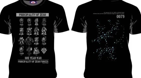 Mobile Suit Gundam x October Beast Zeon All Mobile Suit T-shirt (XL)