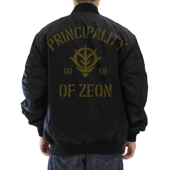 Mobile Suit Gundam: Zeon Armed Forces MA-1 Jacket Black M