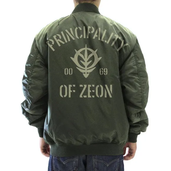 Mobile Suit Gundam: Zeon Armed Forces MA-1 Jacket Moss XL