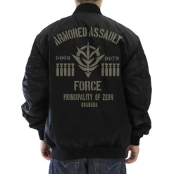 Mobile Suit Gundam: Zeon Assault Mobile Army MA-1 Jacket Black L
