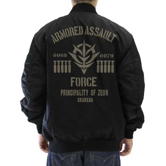 Mobile Suit Gundam: Zeon Assault Mobile Army MA-1 Jacket Black L