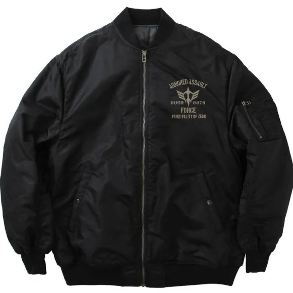 Mobile Suit Gundam: Zeon Assault Mobile Army MA-1 Jacket Black L