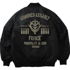 Mobile Suit Gundam: Zeon Assault Mobile Army MA-1 Jacket Black L