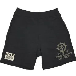 Mobile Suit Gundam: Zeon Earth Army Sweat Half Pants / Black-Xl