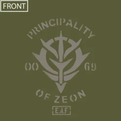 Mobile Suit Gundam: Zeon Earth Forces Heavyweight T-Shirt / Moss-L