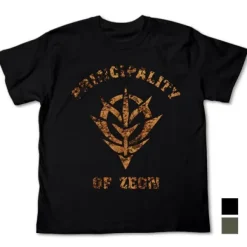 Mobile Suit Gundam: Zeon Faded Print T-Shirt / Black-Xl