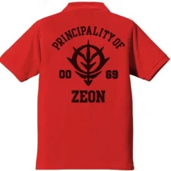 Mobile Suit Gundam Zeon Polo Shirt : Red-M