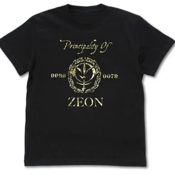 Mobile Suit Gundam: Zeon Vintage Gold T-Shirt / Black-L
