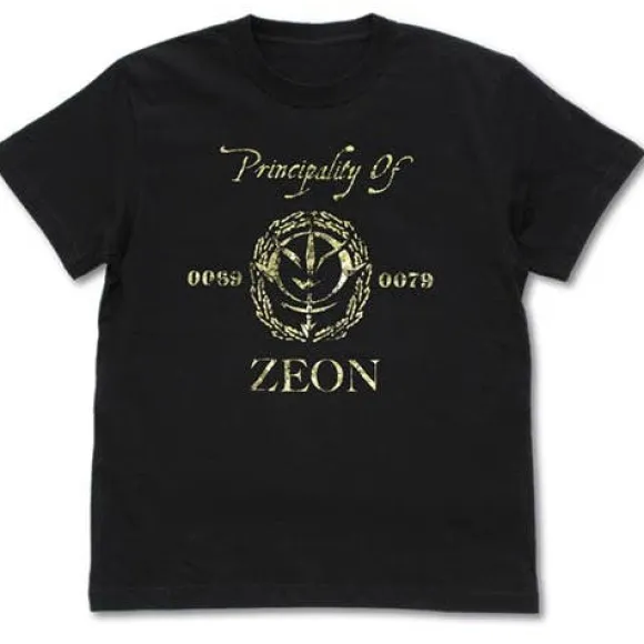 Mobile Suit Gundam: Zeon Vintage Gold T-shirt: Black - S