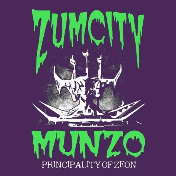 Mobile Suit Gundam: Zum City Royal Government Building T-Shirt Purple XL